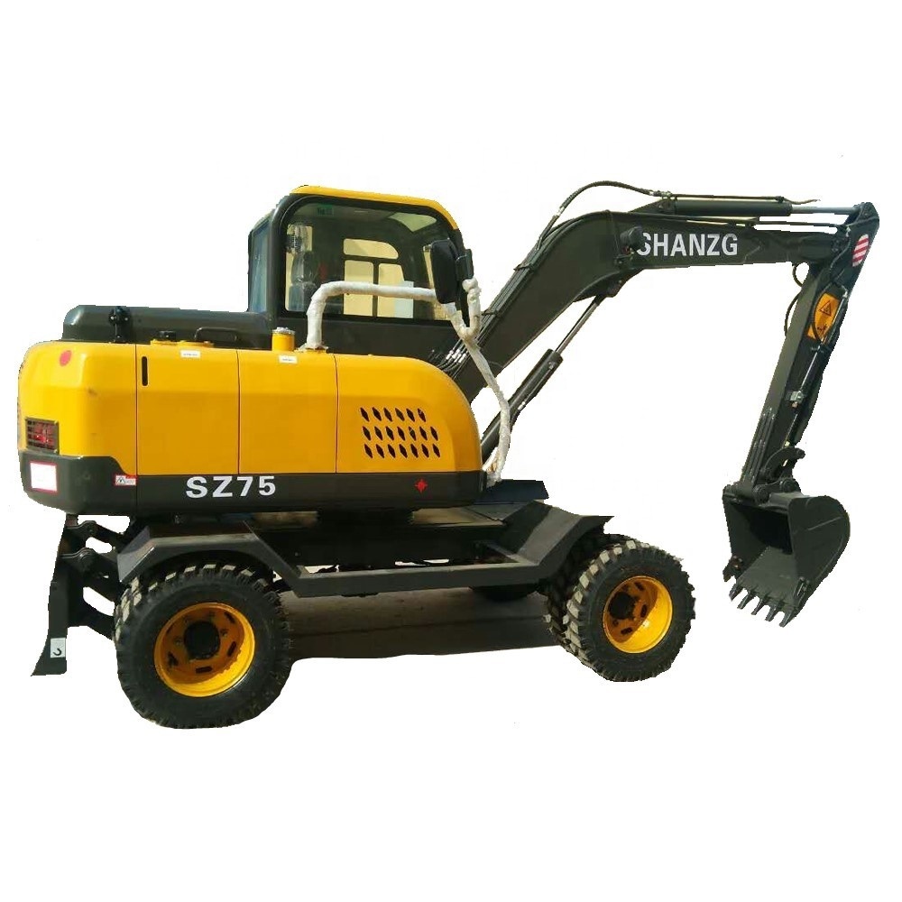 2020 Best Selling 7.5ton Wheeled Full Hyrdraulic Excavator Szl75