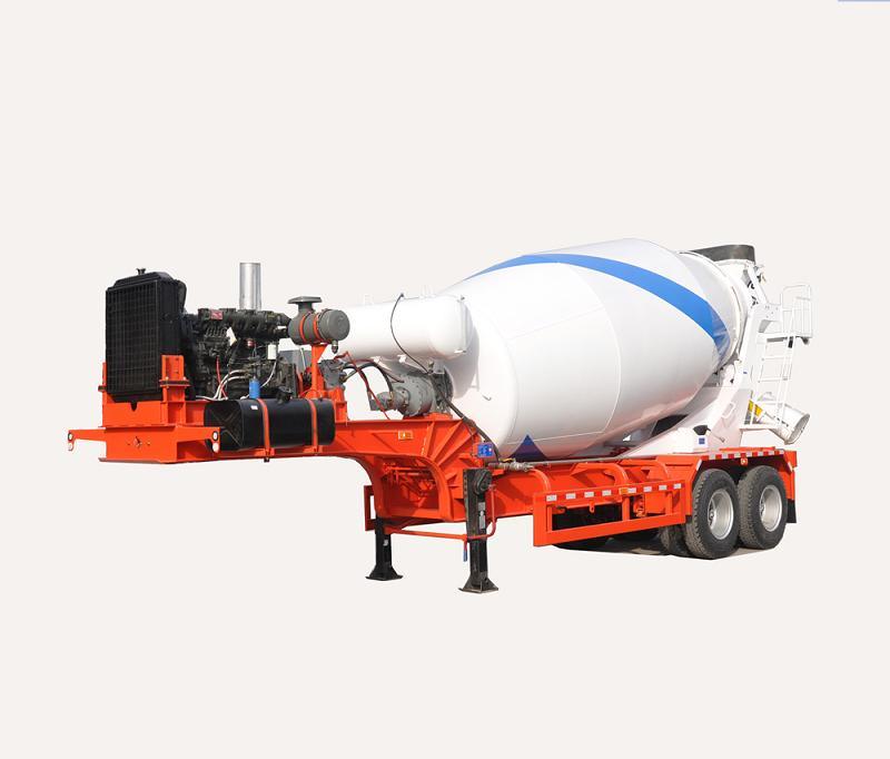 Concrete Mixer Semi Trailer Equipped Skeletal Chassis Factory Price