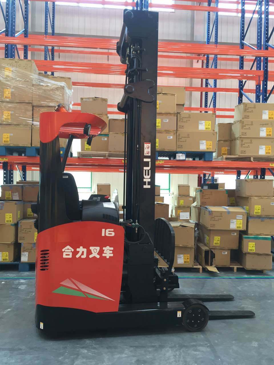 Heli Cqd16 1.6 Ton Electric Reach Forklift Truck Stacker with Side Shift