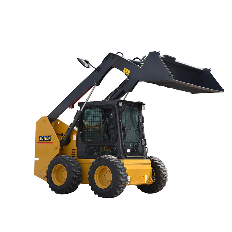 Hot Small Skid Steer Loader Xc750K with Rock Saw Attachment for Sale