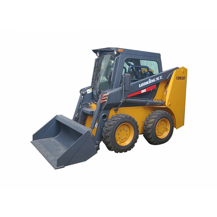 Hydraulic Earthmoving Loader Cdm312 55kw Skid Steer Loader with Solid Tyres