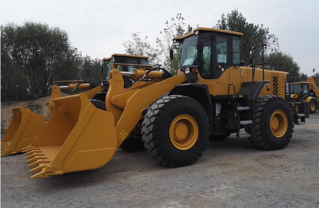 Large Operation Space Sdlg LG958f 5 Ton Front End Wheel Loader