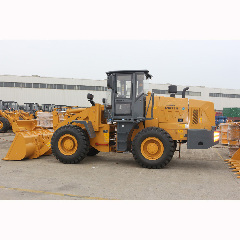 Lonking LG833n 3000kg 3 Ton Wheel Loader with 1.7m3 2m3 2.5m3 Bucket