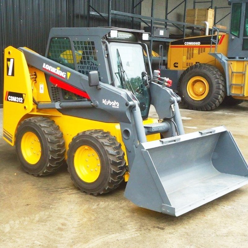 Lonking Popular Small 3ton Skid Steer Loader Cdm307 with Ku-Bota Engine