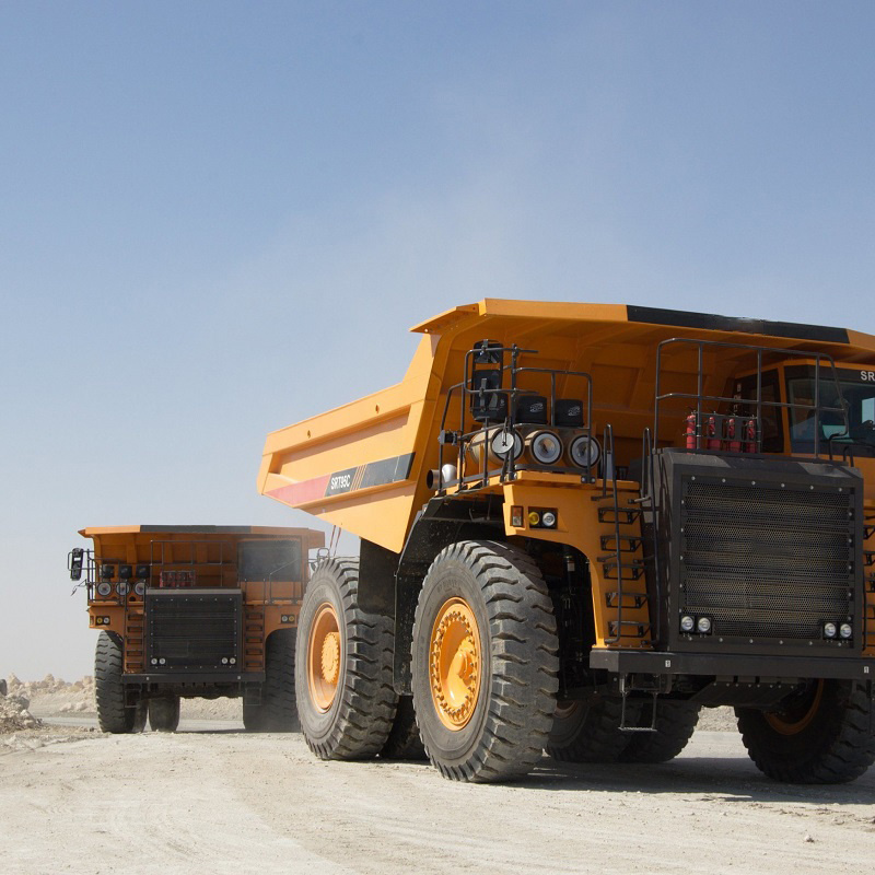 
                새로운 조건 Accntruck Srt55D 유압 전방 인양 팁핑 로리 광산 트럭
            