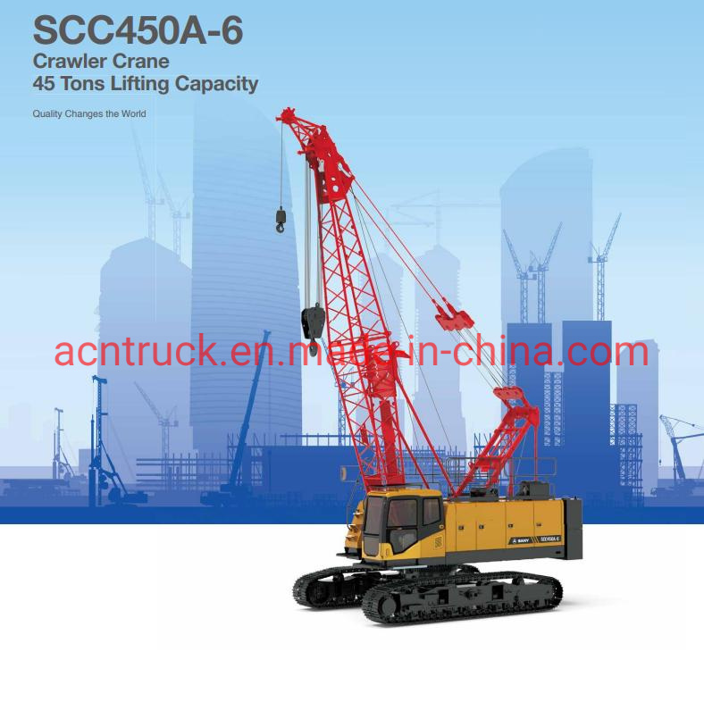 Scc450A-6 Mobile Crane 45 T Earthmoving Machinery Crawler Crane