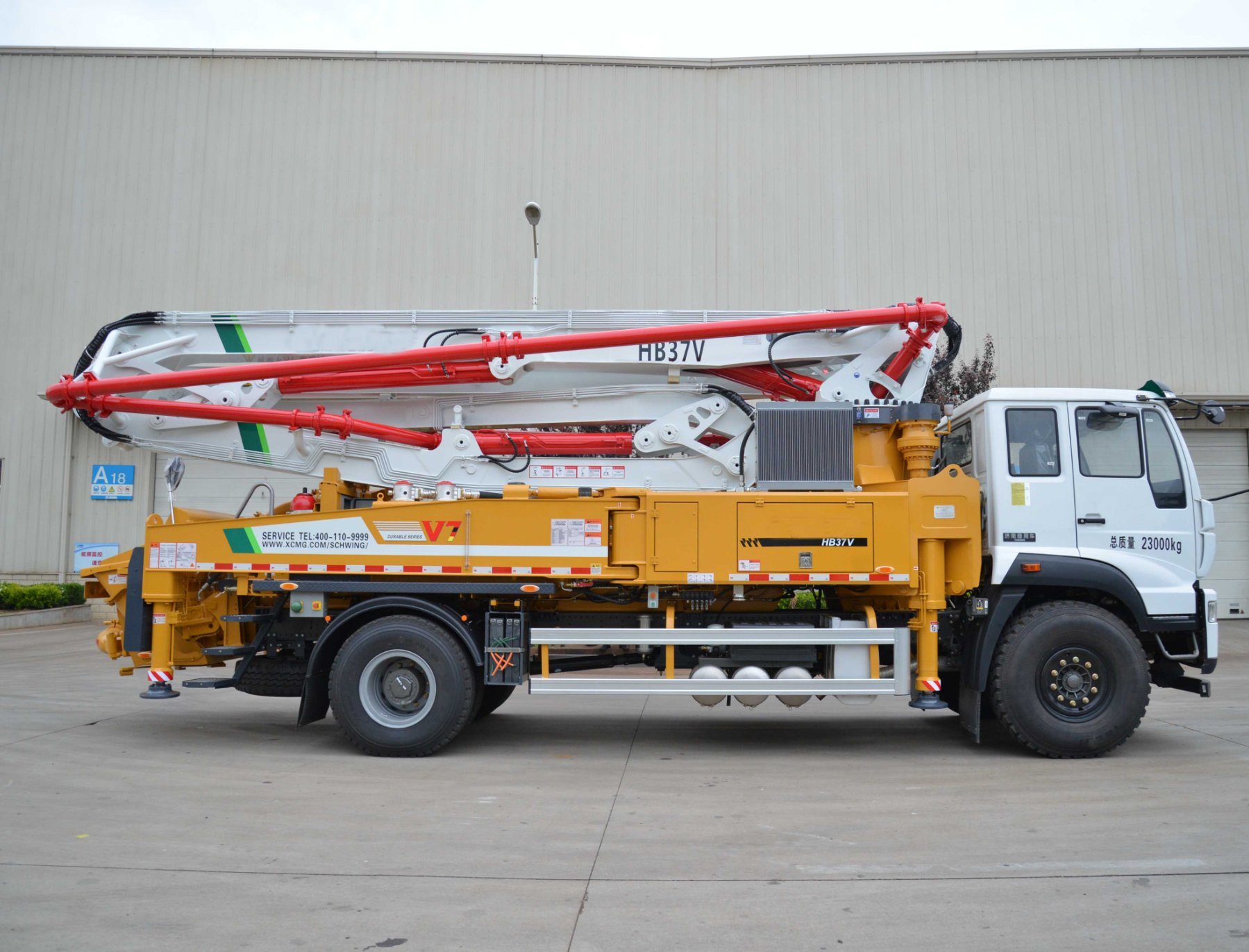 37m China Brand Stationary Truck- Mounted Concrete Pump Truck Hb37K