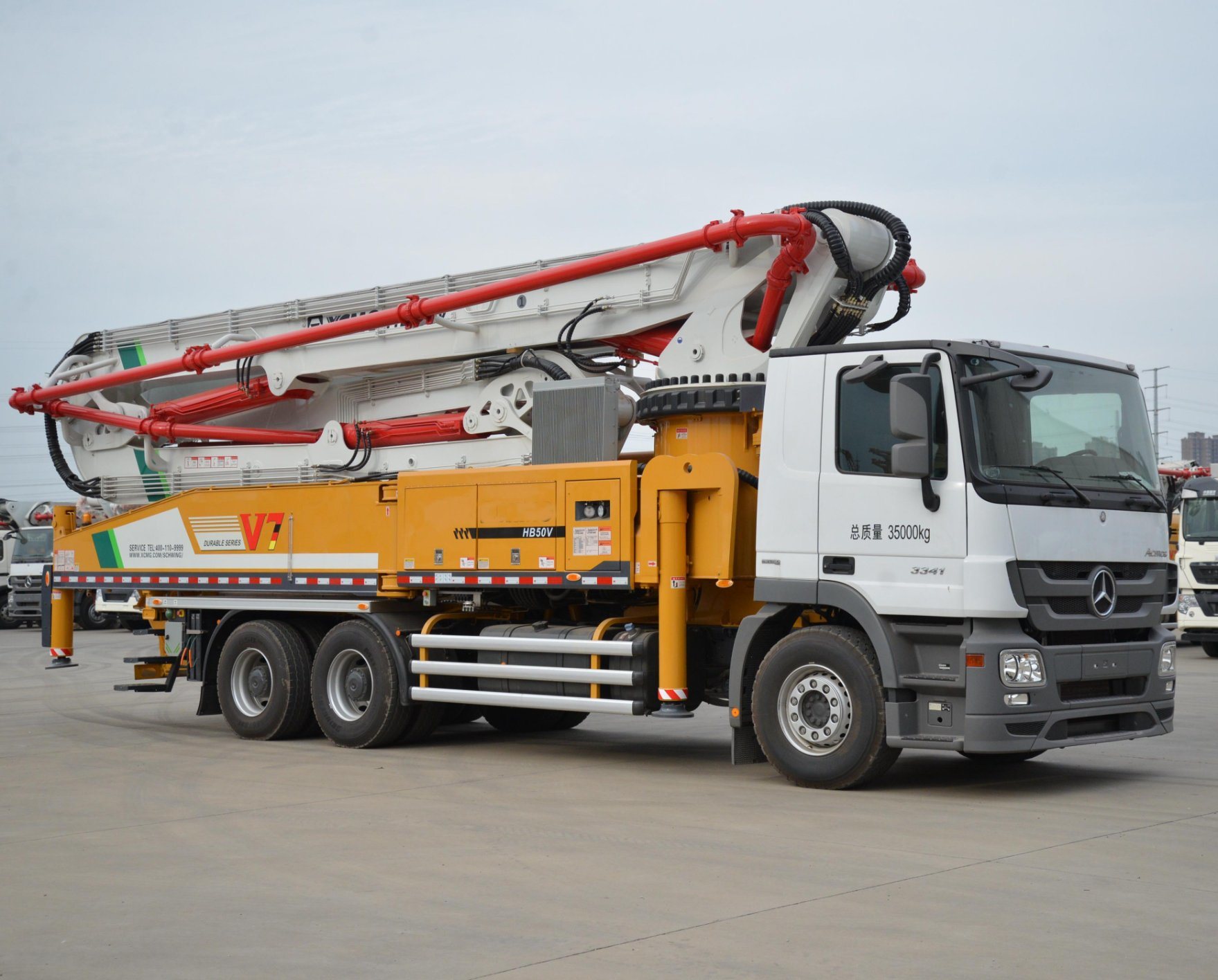 High Quality Concrete Mixer Pump Truck 49cbm/H 43tons Placing Boomser