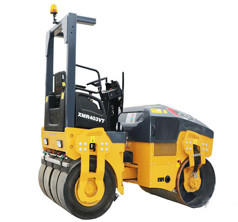 Whole Price 4.1ton Small Tanderm Drum Vibrating Road Roller Xmr403vt with 0.8m Diameter Smooth Drum