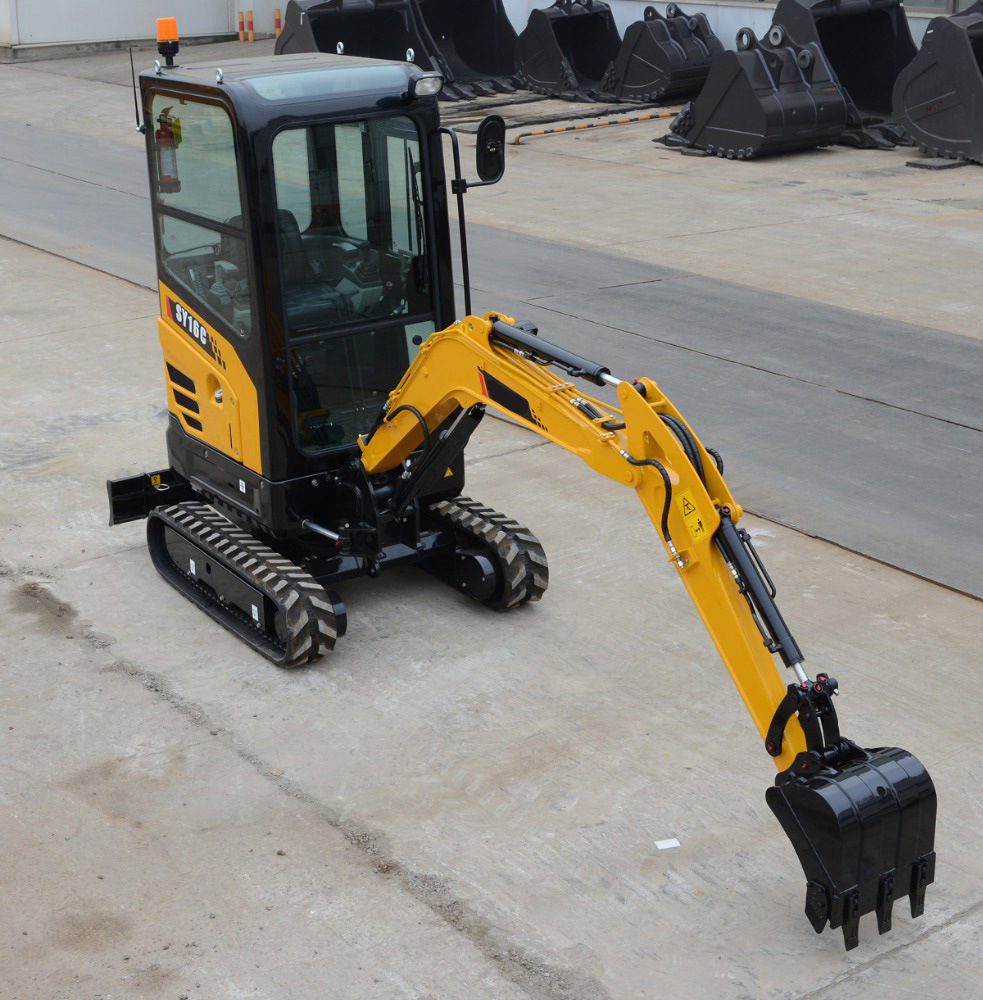 1600 Kg Chinese Famous Sy16c Construction Equipment 1.6t Mini Excavator with CE