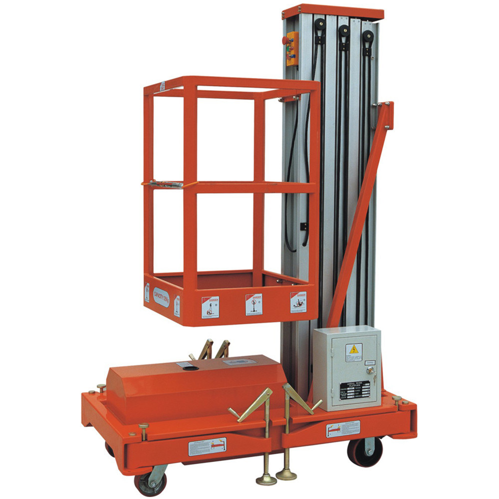 6-10m Lifting Height Double Masts Aluminium Lift Single Person Lift