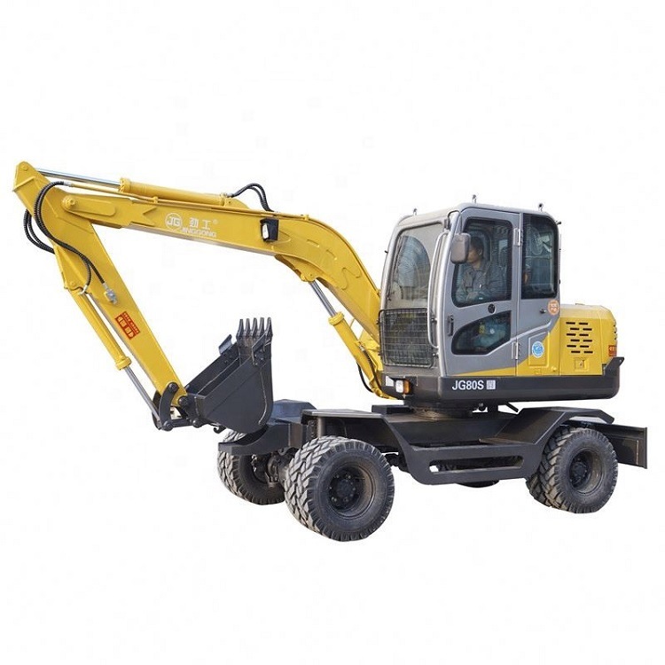 8 Ton Wheel Excavators with Optional Log Grab for Forest Jg80s
