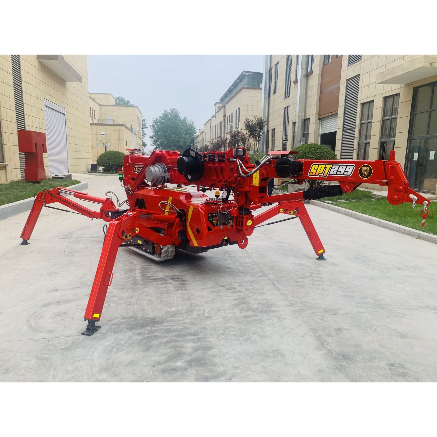 
                China 3ton Crawler Spider Crane Spt299 mit EPA-Motor
            