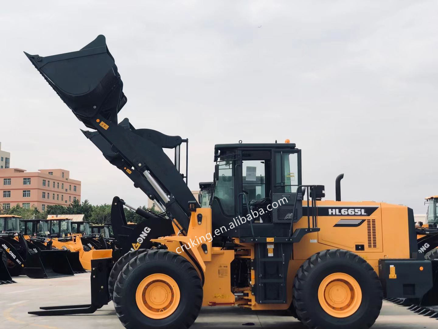 Cruking 5ton Wheel Loader Hl665L Articulated Loader with Pilot Control