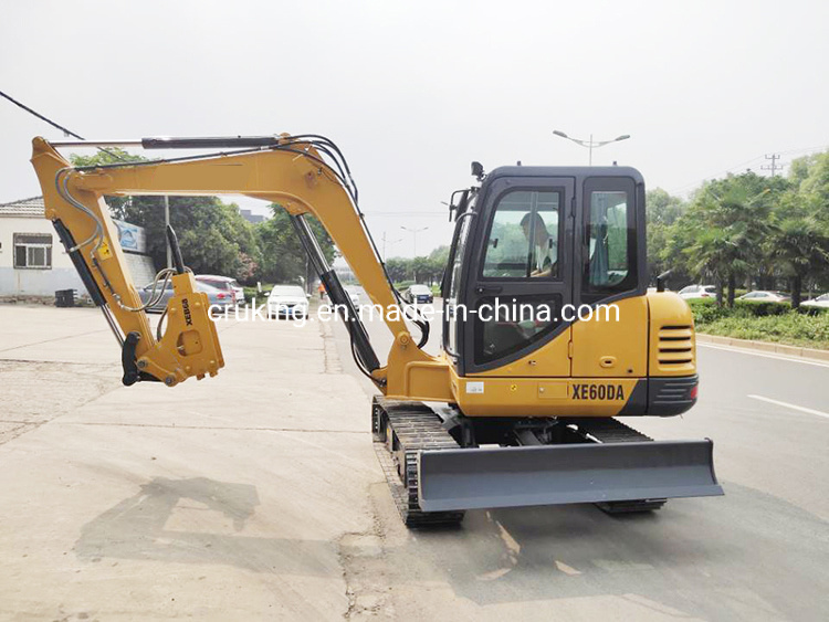 Factory Price Xe60d 6ton Crawler Excavator with Hydraulic Pipeline