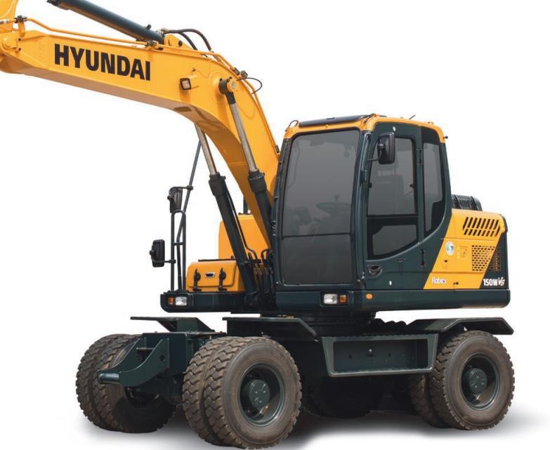 Hyundai 15 Ton Wheeled Excavator R150wvs for Sale