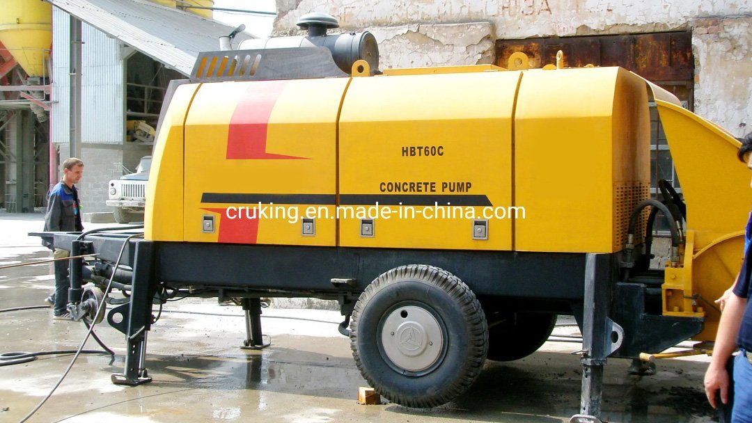 Portable Hbt40 Stationary Pump Trailer Concrete Machinery