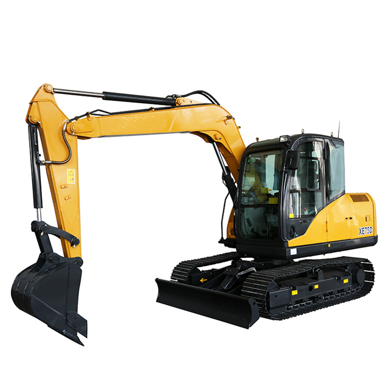 Super Energy Saving Fuel 7 Ton Hydraulic Wheel Excavator Machinery Xe75D with Strong Structure