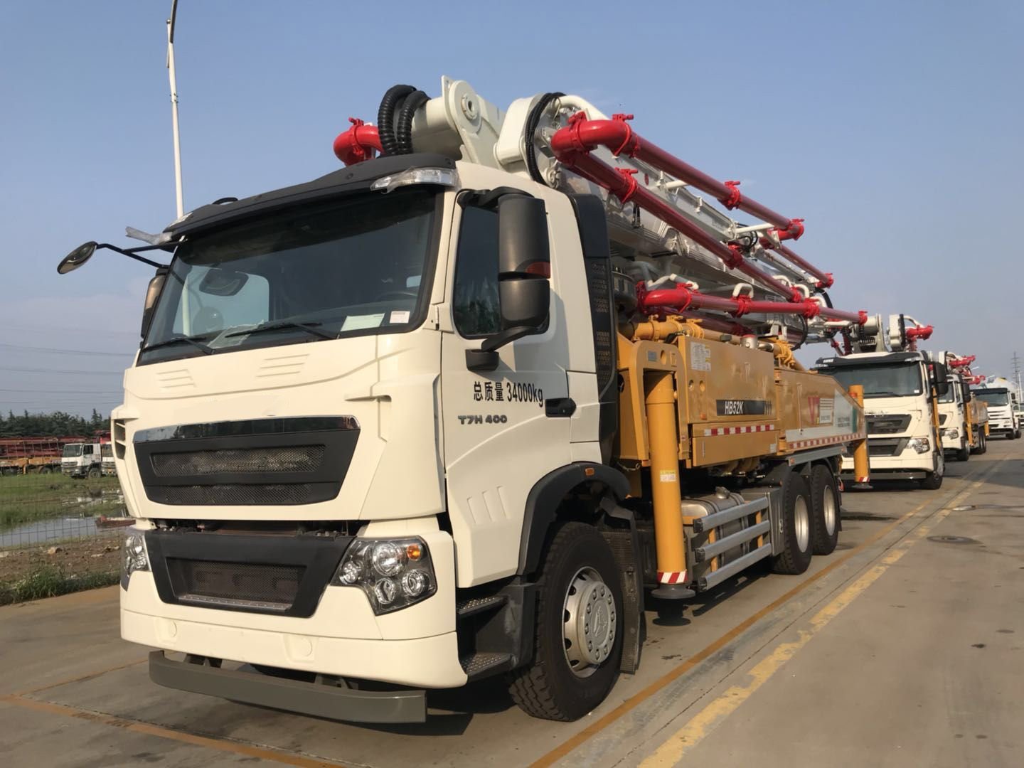 Chine 
                Haut de la machine en béton de la marque 52m de la pompe Conrete chariot Hb52K
             fournisseur