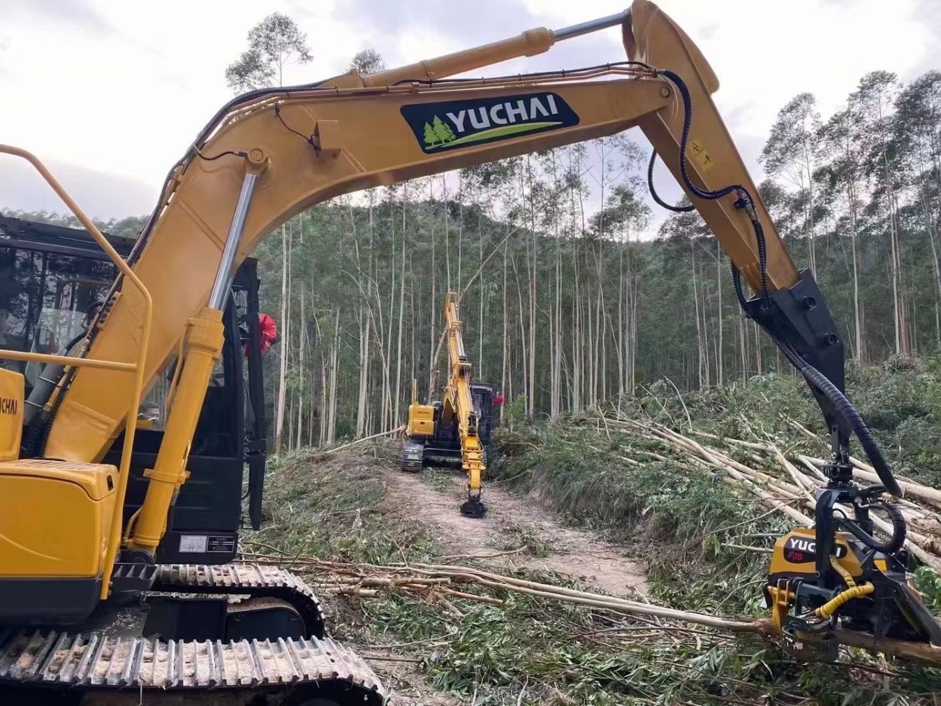 Yuchai 13ton Forest Excavator Harvester Ycf135FM