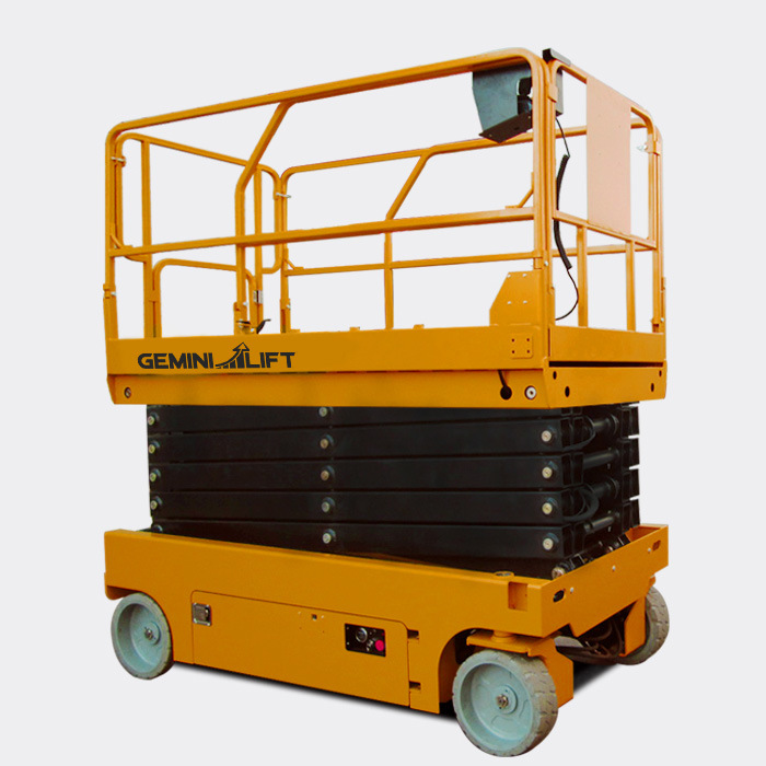 Approved Hydraulic Scissor Lift Manual Mobile Type Wheels Assembled
