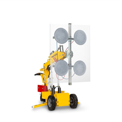 CE Marked 400kg/600kg/800kg Battery Powered Glass Lifting Equipment Mobile Glass Lifter Glazing Robot Trolley for Glazier Precise Installation Use