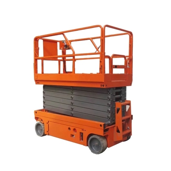 Hydraulic Mobile Human Traction Scissor Lift Cherry Picker Warehouse Lifting Equipment with Fall Protection
