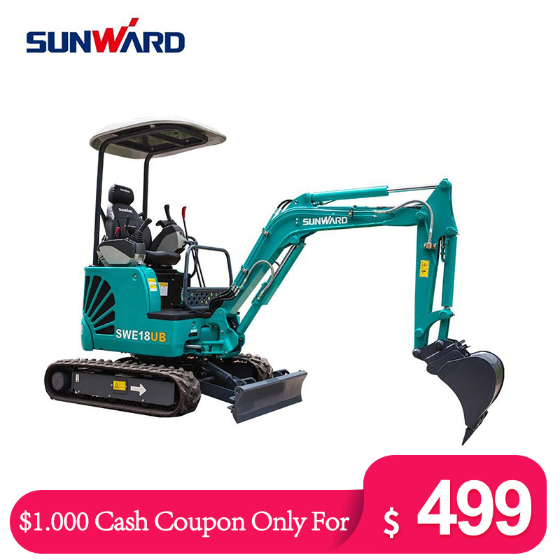 Cash Coupon Sale! Sunward Swe18ub Small Excavation Equipment 1ton Crawler Excavator