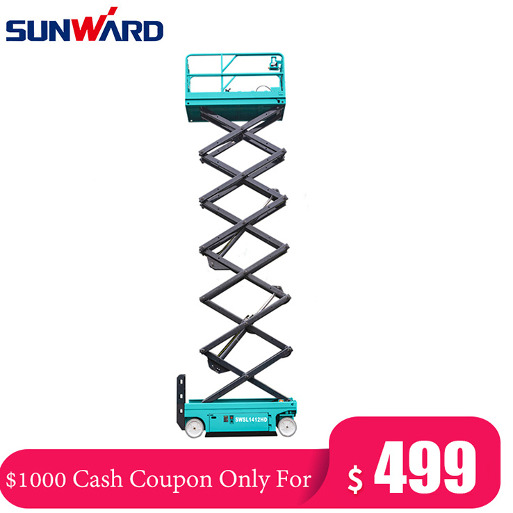 Cash Coupon Sale! Sunward Swsl1412HD Self-Propelled Scissor Aerial Work Platform
