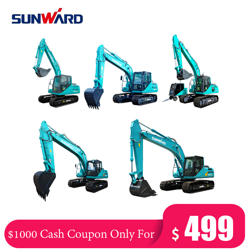 Sunward 0.8 Ton- 100 Ton Mini Small Digger Excavator, Hydraulic Wheel Excavator, Mining Crawler Excavator Machine, China New Excavator with Parts for Sale