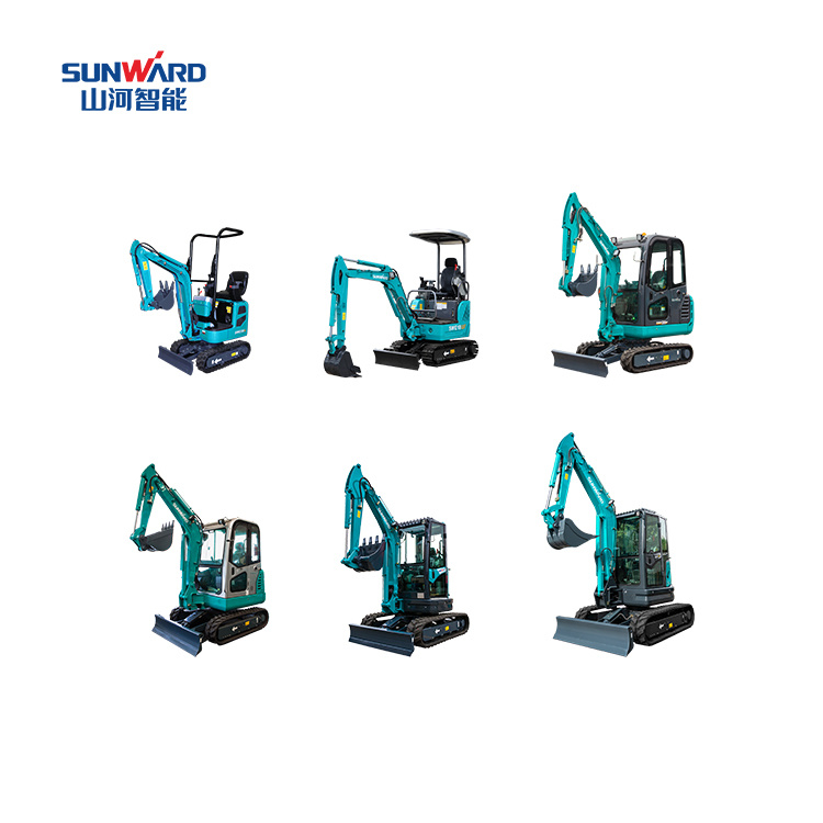 
                Sunward Swe08B Excavadora Ingeniería mini tractor fabricado en China a bajo precio
            
