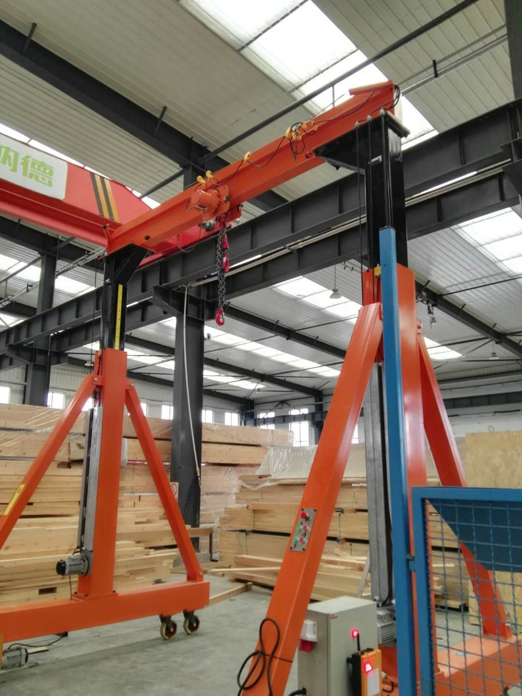 1.5t Indoor Outdoor Trackless Mobile Movable Portable Gantry Crane