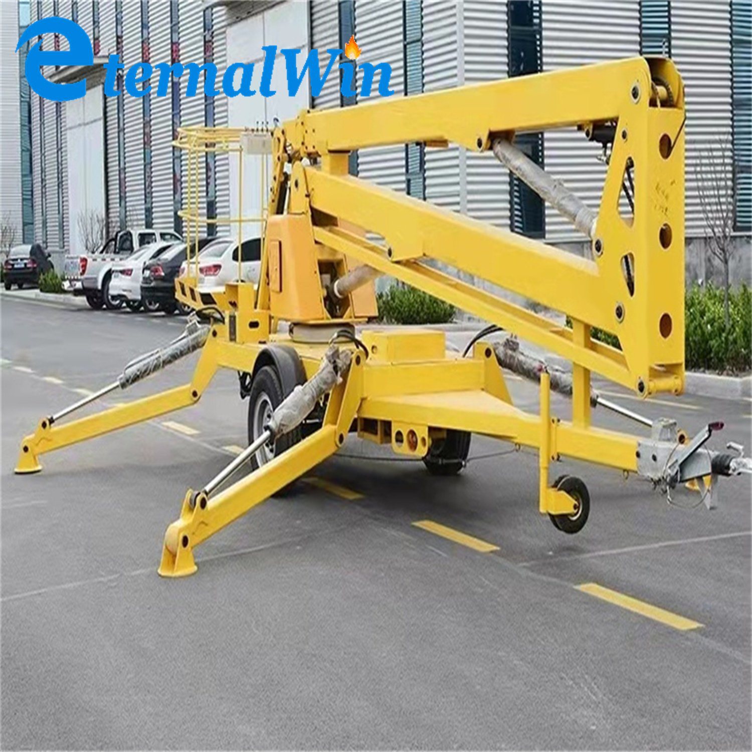 China 
                10 m Aerial Work Platform Trailer Telescoopkruit kruisstuk van Cherry Picker Heffen van de trekboom
             leverancier