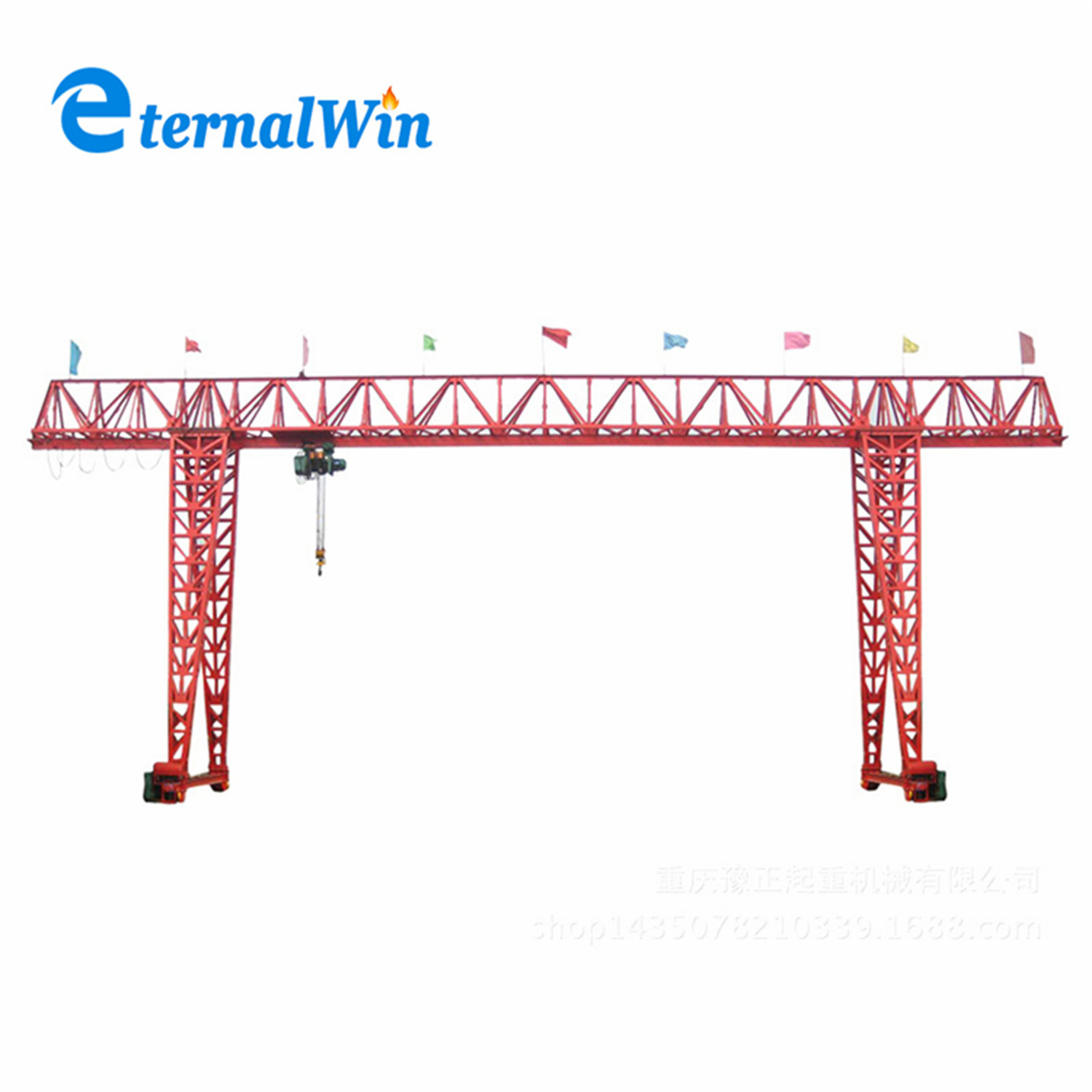 10t Single Girder Gantry Cranes for Lifting Steel Pipes Outdoor Usage