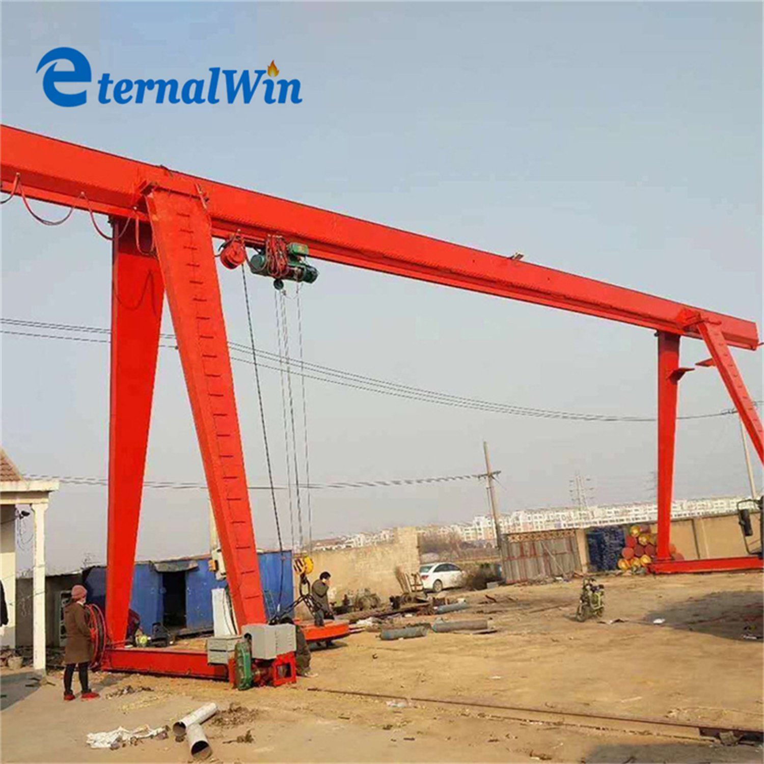 10t Single Girder Gantry Cranes with Electric Hoist for Outdoor Usage