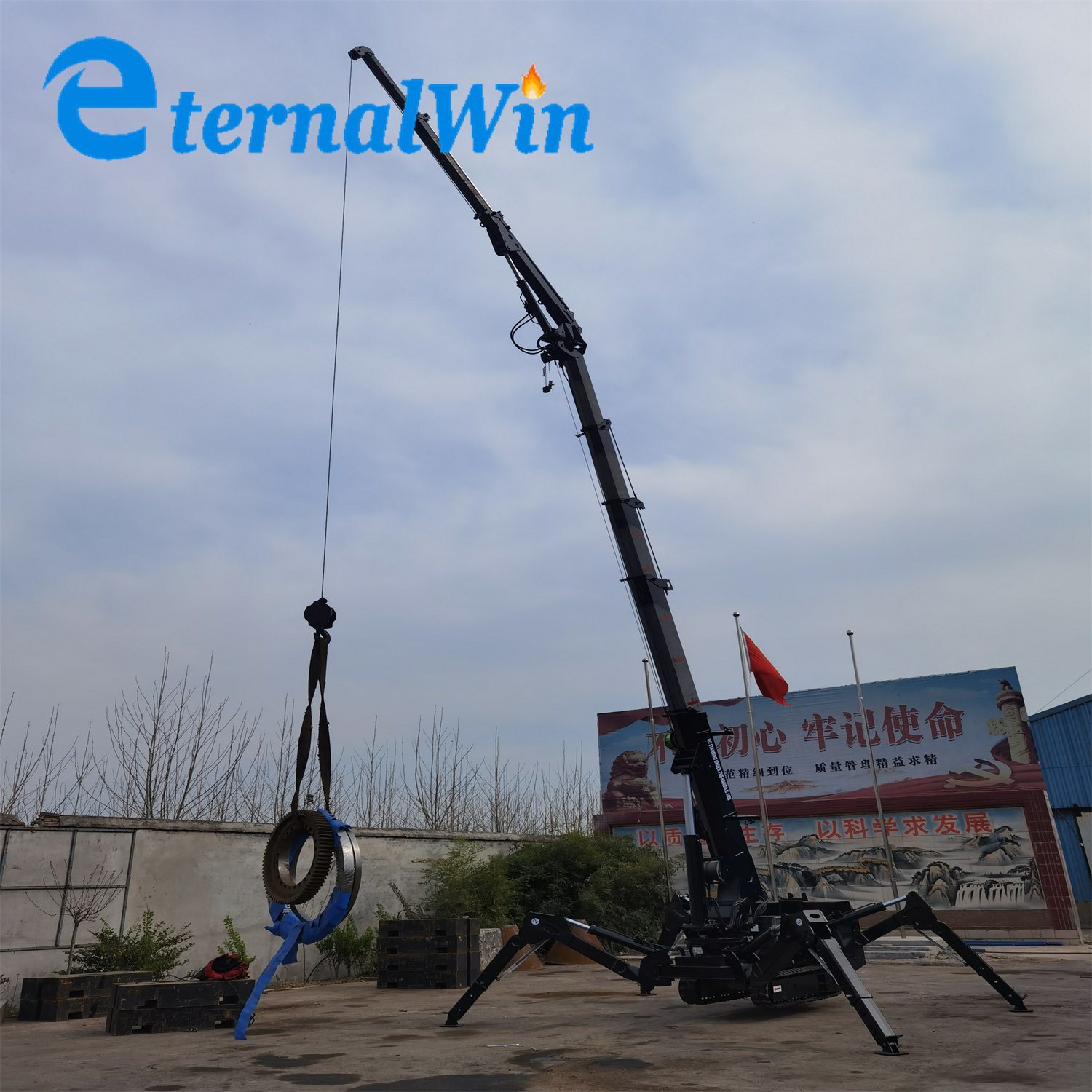 
                12ton Spider Crane with CE SGS with Fly Jib and Basket
            