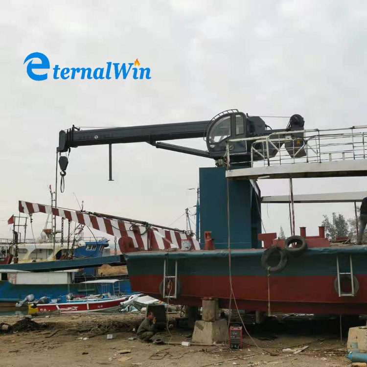 1t 2t 3t 10t Marine Port Telescopic Boom Lifting Crane for Deck Port Barge