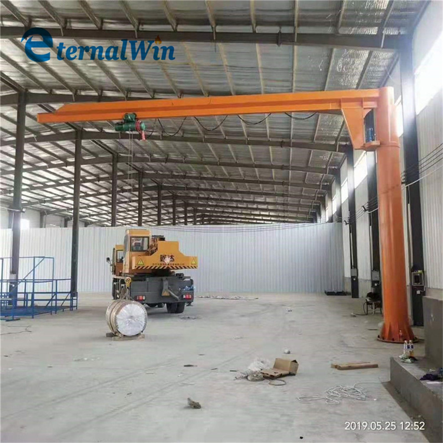 1t 2t 3t 5t 360 Rotated Foundation Mounted Cantilever Column Fixed Swing Slewing Pillar Jib Crane for Workshop Warehouse Construction with CE Certificate