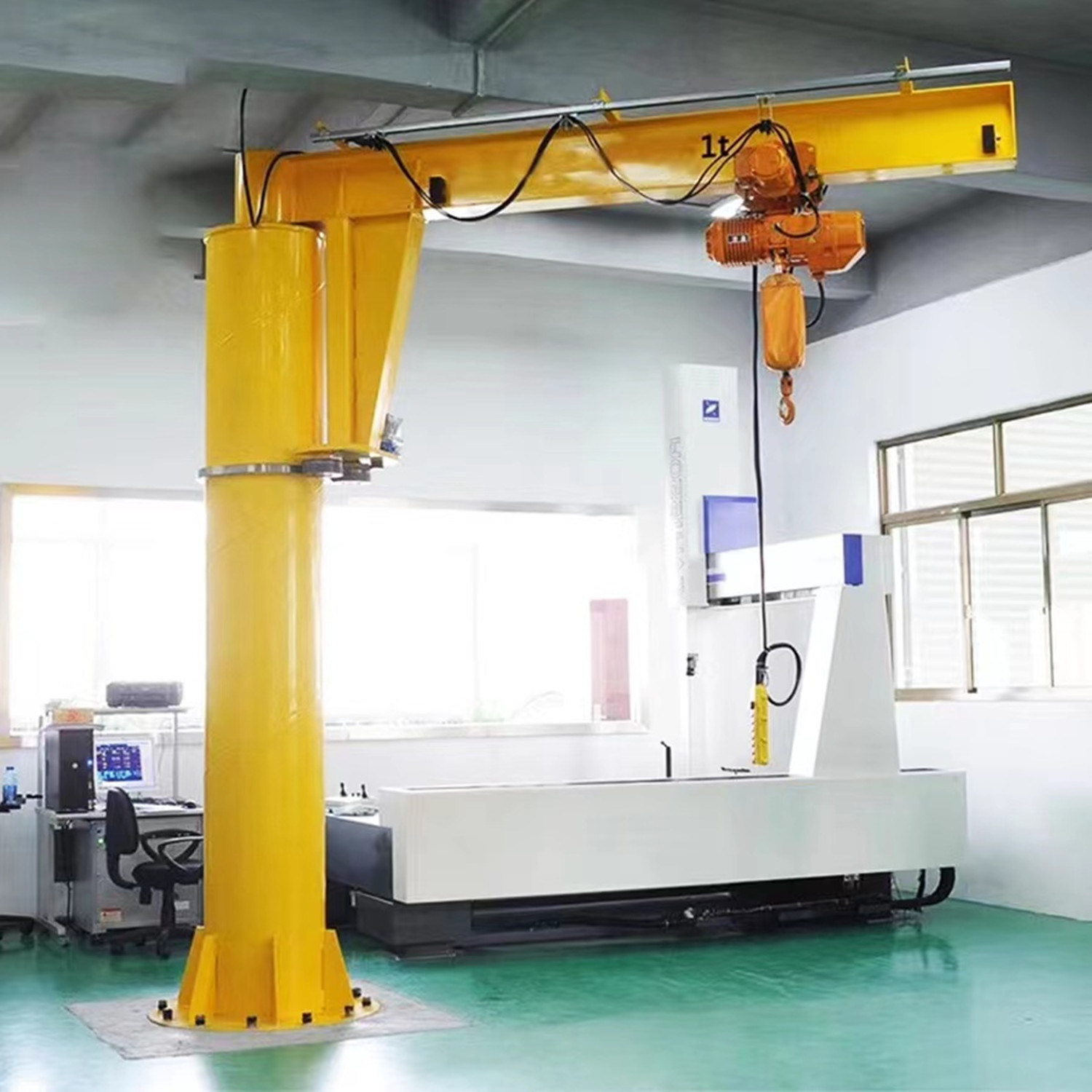 China 
                2 Ton Floor Mounted Slewing Hoist Swing Fix Column Type Vacuum Lifter Pillar Jib Crane for Lifting Glass Hoisting Equipment
             supplier