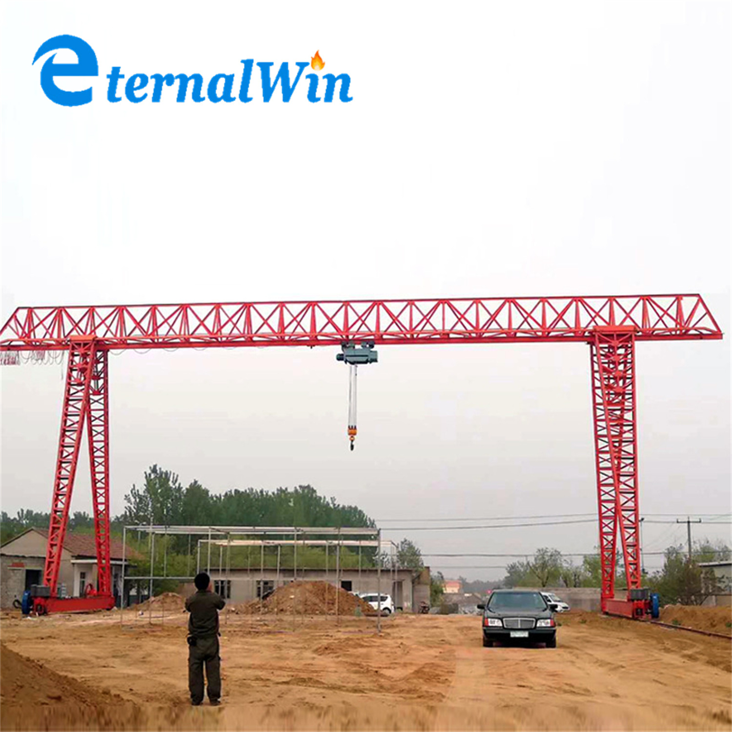 Китай 
                20 тонн козловой кран с электроприводом подъемного устройства с крюком подъемного от надежного производителя Китая
             поставщик