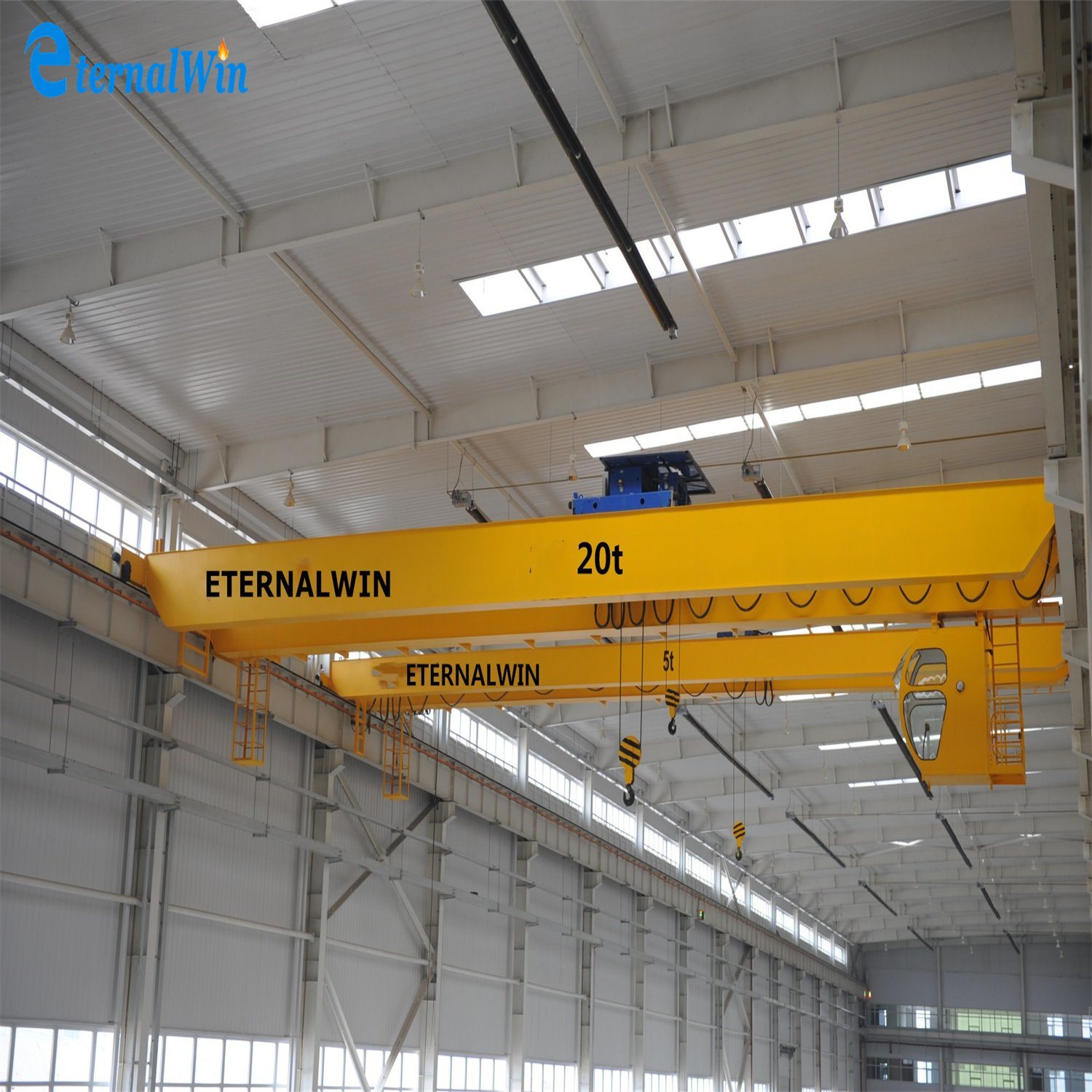 20t Wireless Remote Control European (Europe) Style Electric Double Girder Overhead Bridge Crane for Qd/Lh Type