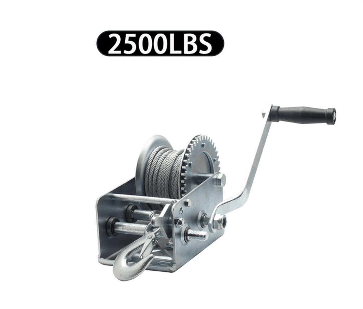 China 
                2500lb 6m Cable Strap Mini Single Speed Hand Winch for Sale
             supplier