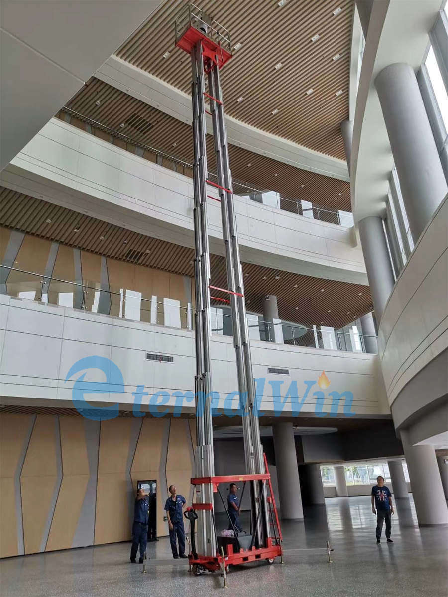 250kg Hotel Lifting Platform Alloy Lift Aerial Work Platform for Shopping Mall