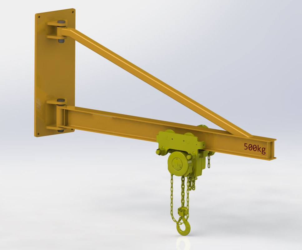 270 180 90 Degree Single Arm Rotary Crane Wall Mounted Jib Crane with Electric Hoist