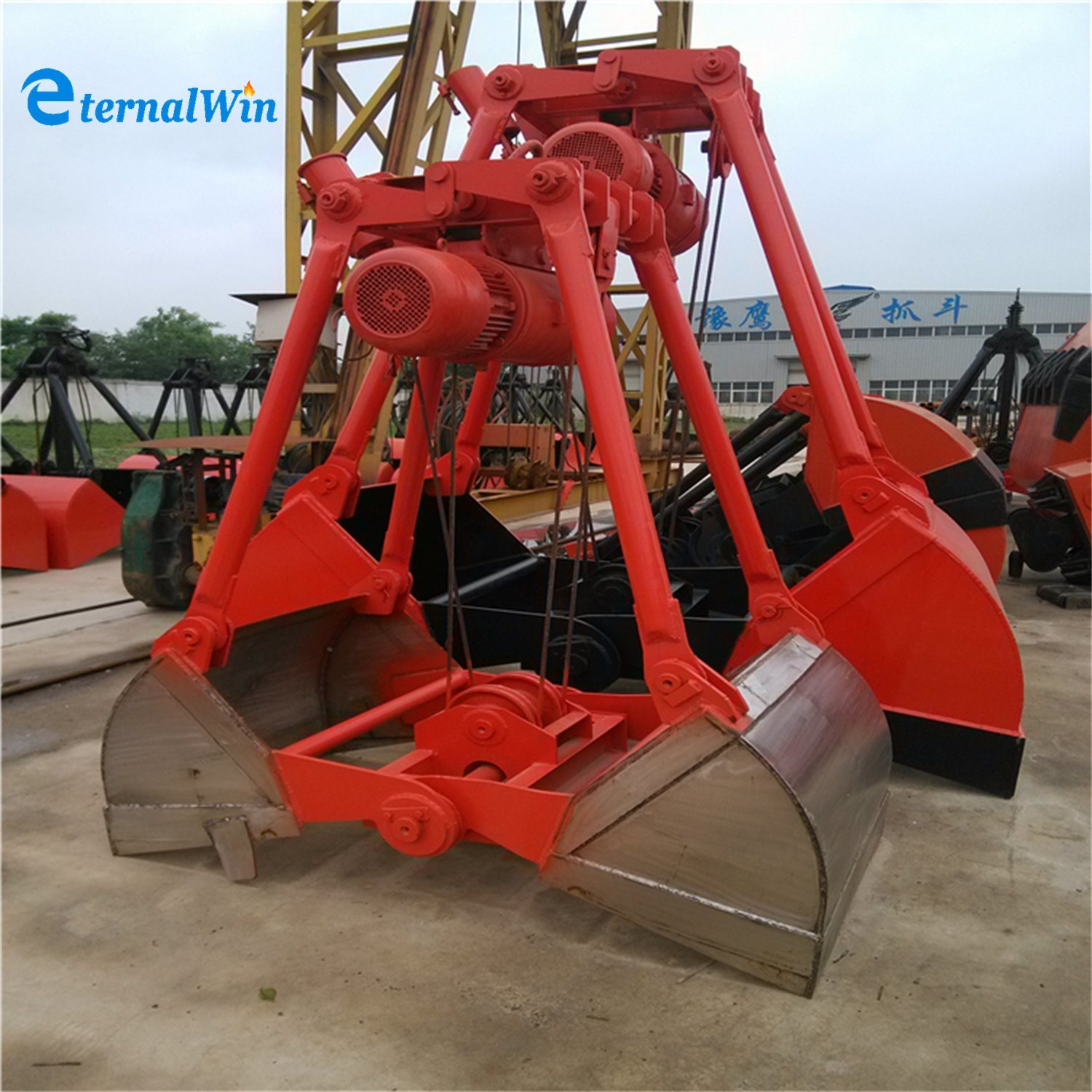 
                2m3 4tons Electric Motor Grab Crane Bucket for Sale
            