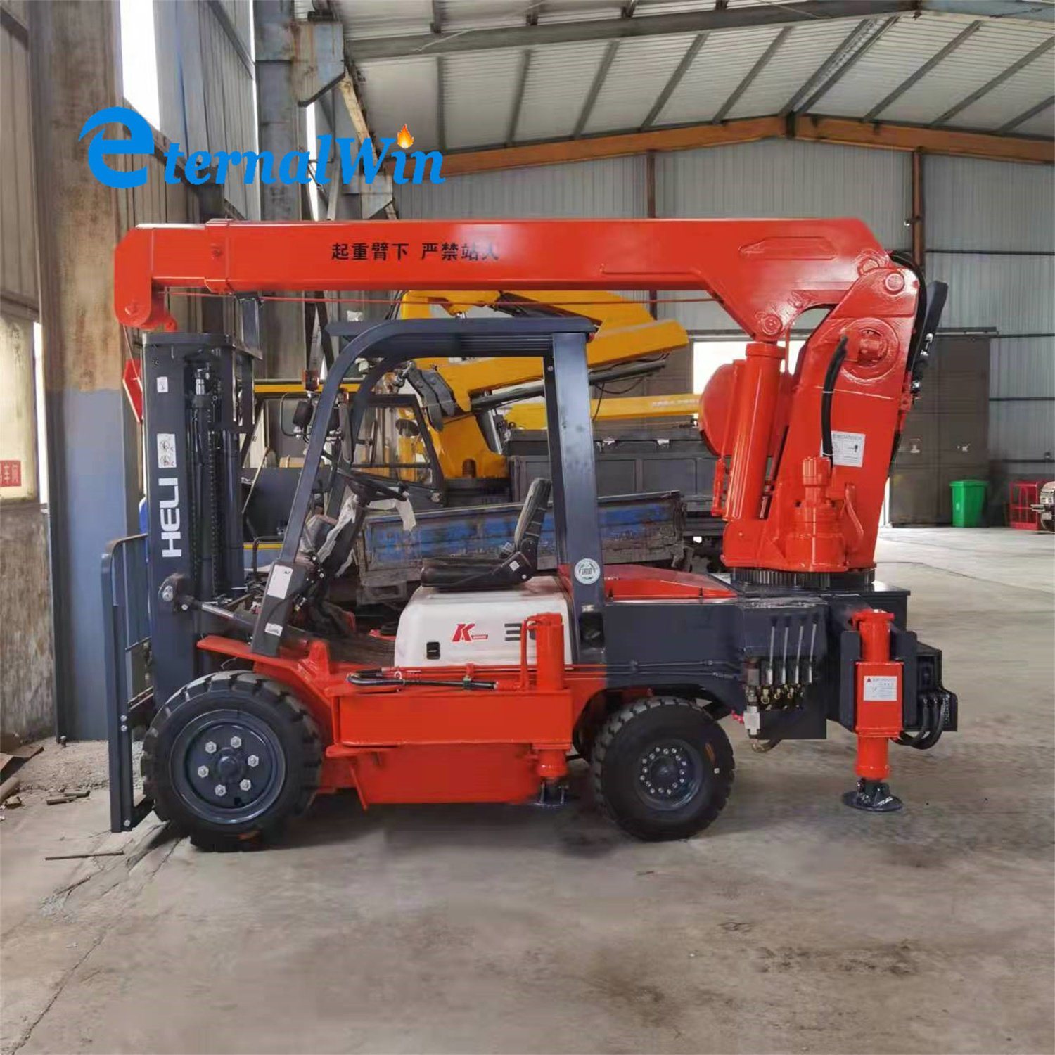 3.5 Ton Hydraulic Lift Construction Machine Forklift Crane Boom with Jib Attachment