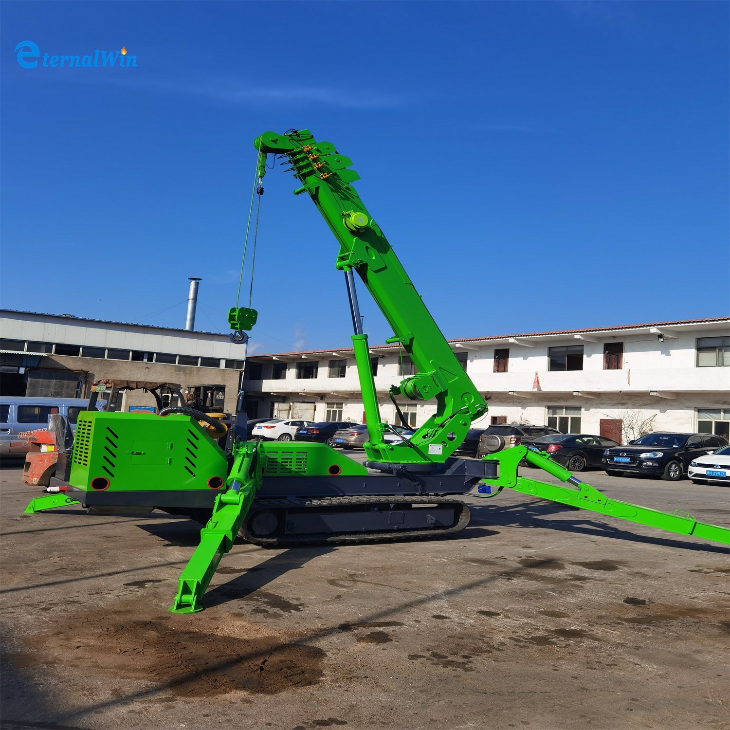 3 60 Degree Hydraulic 9.7m 3 Tons Foldable Mini Spider Crawler Crane Hoist for Narrow Space