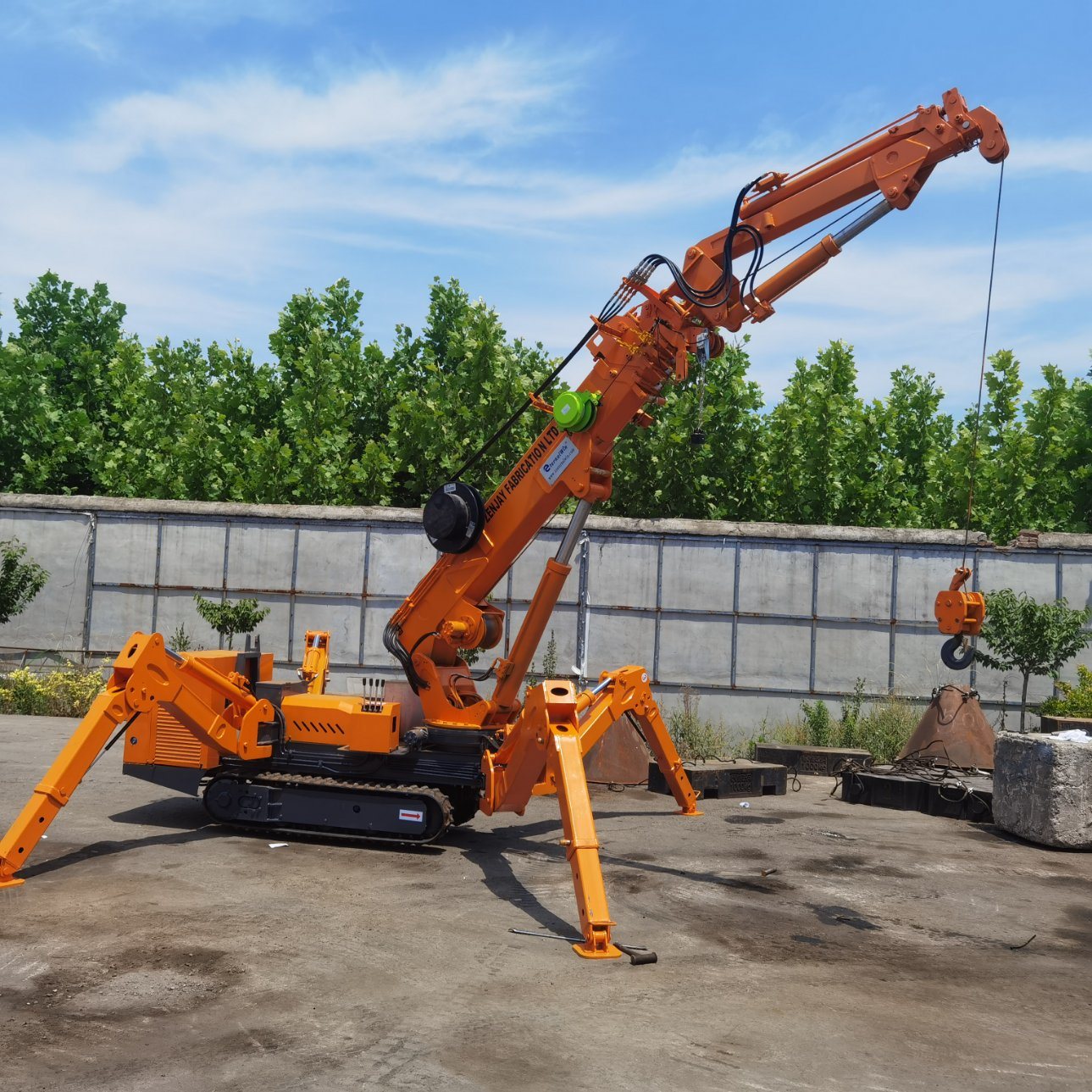 3 Ton 5 Ton 8 Ton Spider Crane with Hydraulic Arm Suitable Use in Narrow Space