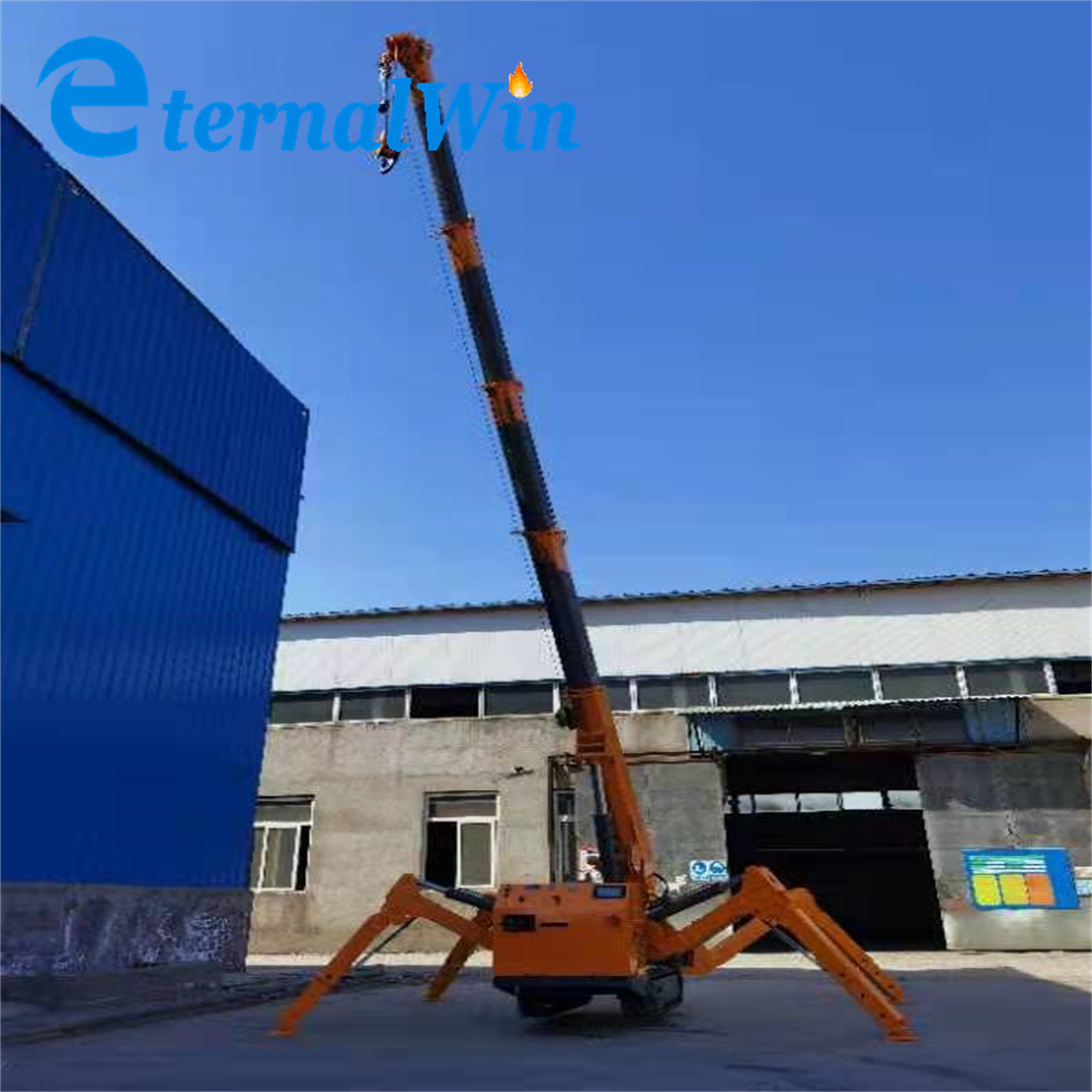 3 Ton Mini Narrow Spare Electric Crawler Crane Ew3.0 Spider Crane Small Crawler Crane Price CE Telescopic Lifting Diesel Spider Crane