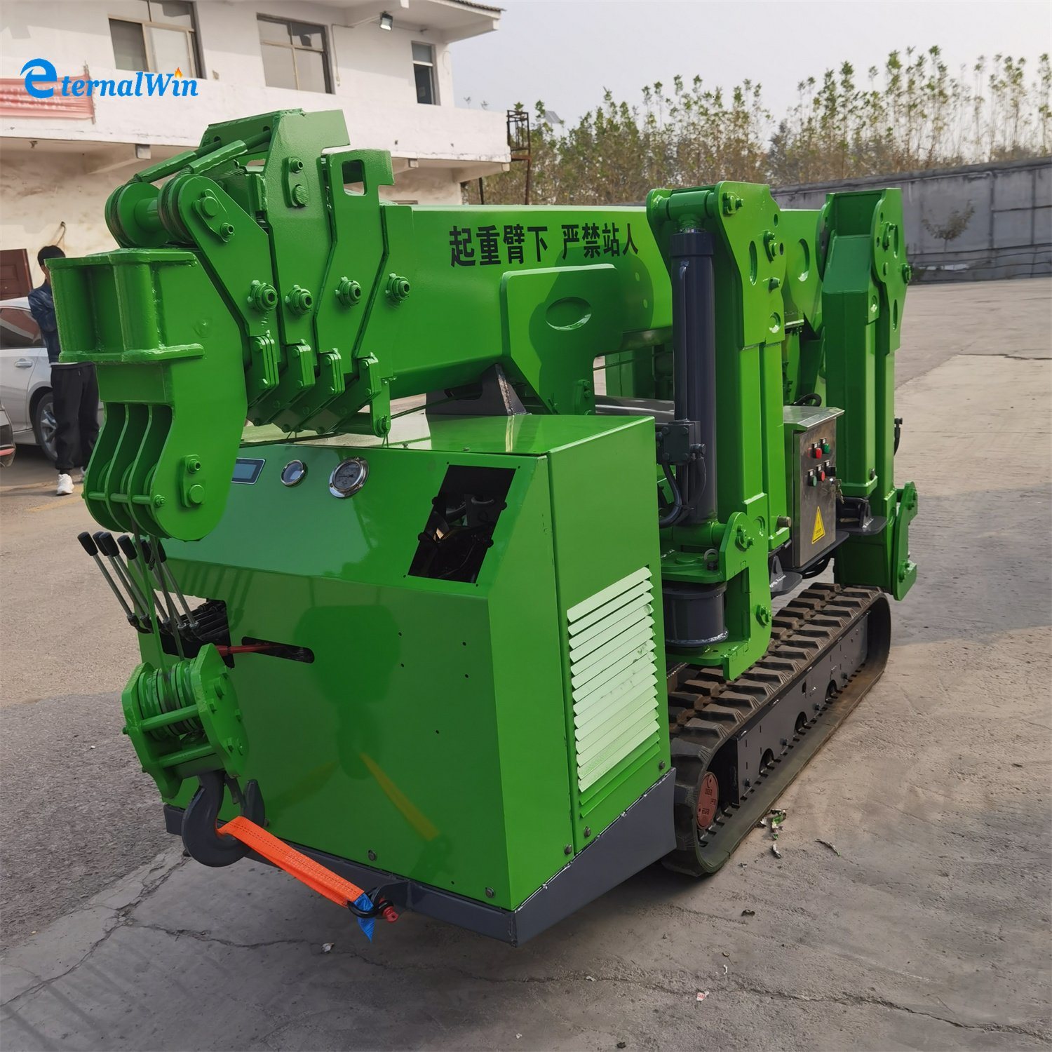 
                3 Ton Telescopic Spider Crane Mini Remote Control Crawler Crane
            